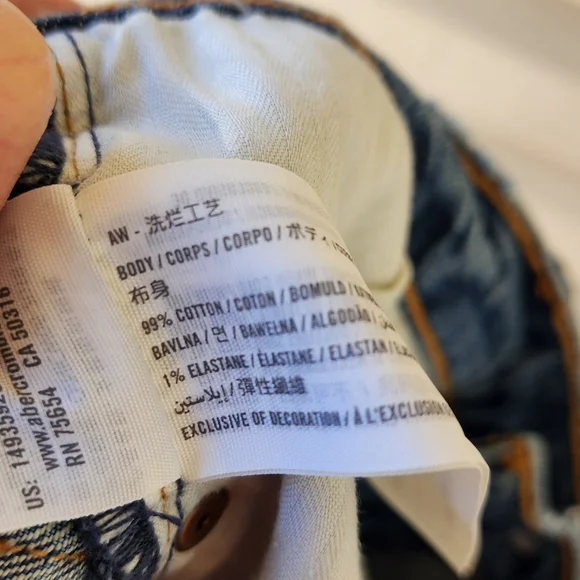 Abercrombie & Fitch Blue Denim Jean Shorts - Picture 8 of 10